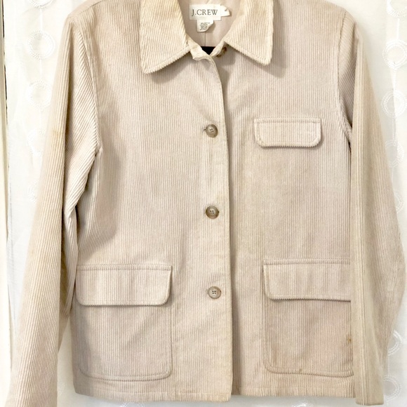 J Crew Corduroy Cream Barn Jacket - Picture 3 of 8
